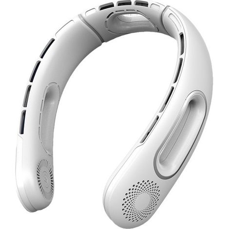 Tragbarer Nackenbügel-ventilator, Wiederaufladbar Über Usb, 3000 Mah, Flügelloser Ventilator, 4 Geschwindigkeiten, Sommergeschenk Für Damen, Herren Und Kinder, Ideal Für Drinnen Und Draußen, Reisen, S