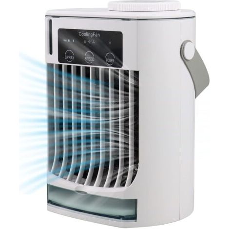 Tragbarer Klimaanlagenventilator, Persönlicher Mini-usb-ventilator Mit 3 Geschwindigkeiten, Touchscreen-desktop-luftkühler Für Schlafzimmer, Zelt, Wohnheim, Auto, Wohnmobil Und Camping