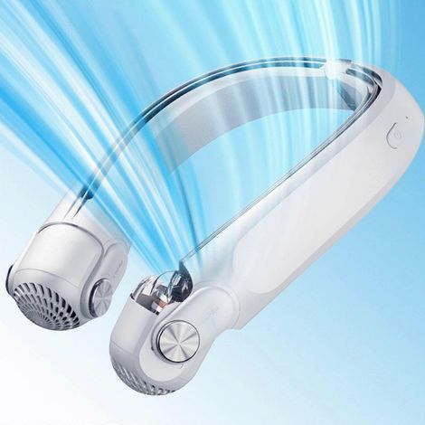 Tragbarer Nackenventilator. Blattloser Halsventilator. Wiederaufladbarer Persönlicher Ventilator Zum Tragen. Usb-halsventilator Zum Aufhängen