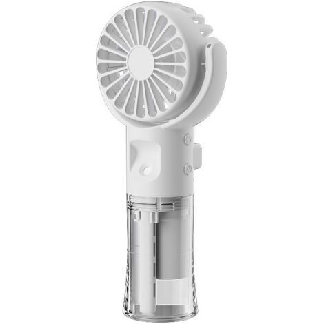 Tragbarer Nebelventilator, Wiederaufladbar, 4 Geschwindigkeiten, Für Reisen Und Im Freien (weiß)