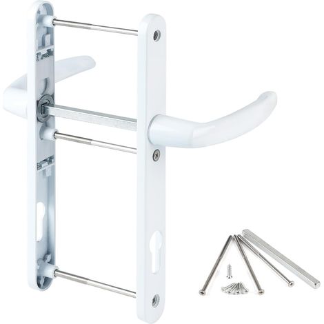Türgriff 92 Mm – Weiß – Montagezubehör Inklusive – Aluminium – Gesamtlänge: 250 Mm – Für Eingangs-, Innen- Und Terrassentüren
