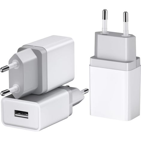 Usb-ladegerät 12 W (5 V/2,4 A), 3 Stück, Usb-steckdosenblock, Usb-adapter, Usb-wandladegerät, Usb-steckdose, Universal-ladegerät, Kompatibel Mit Iphone, Samsung, Huawei, Xiaomi, Handy-ladegerät