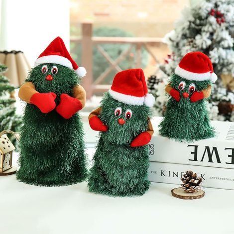 Ulisem Singender Und Tanzender Weihnachtsbaum, Jingle Bells, Singender Und Tanzender Weihnachtsbaum, Tischmusik, Drehbar, Niedliche Pflanzenform, Figur, Dekoration Für Zuhause, Party, Geschenk (mittle