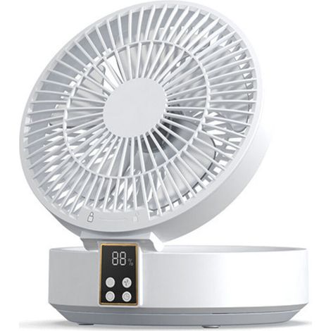 Ultrastarker, Leiser Tischventilator – 1000 Mah Wiederaufladbar – 120° Oszillation – 3 Geschwindigkeiten – Fernbedienung Und Timer