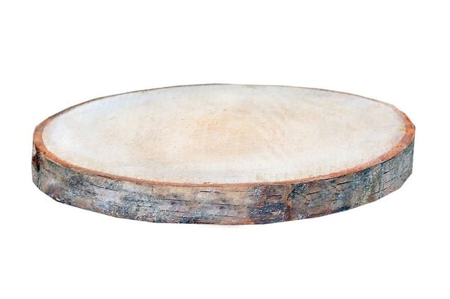 Birkenholzscheiben Rund 100% Natur 35-38 Cm Ø Deko Holz Holzdeko Baumscheibe