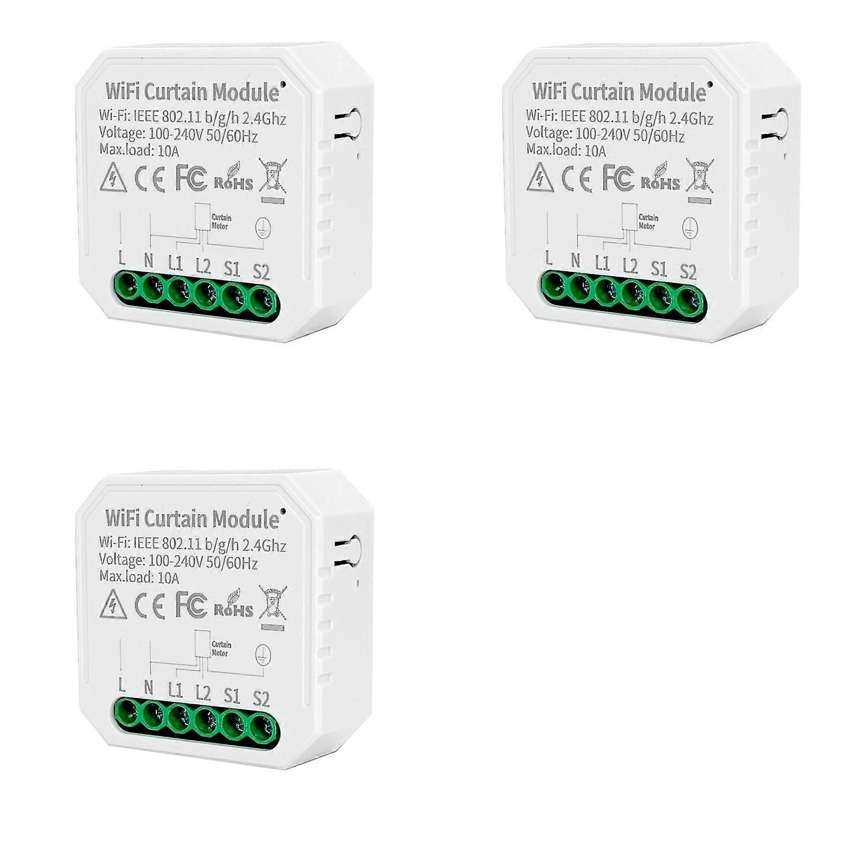 Modules De Rideaux Intelligents Tuya Wifi Avec Commande À Distance Via Application Et Application (100-240 V Ca) Pour Alexa Et Google Home.