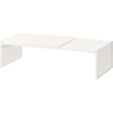 Verstellbare Küchenregale, Erweiterbares Schrankregal, Einziehbares Küchenregal, Platzsparend, Stabil, Für Speisekammer, Küchenschrank, Weiß