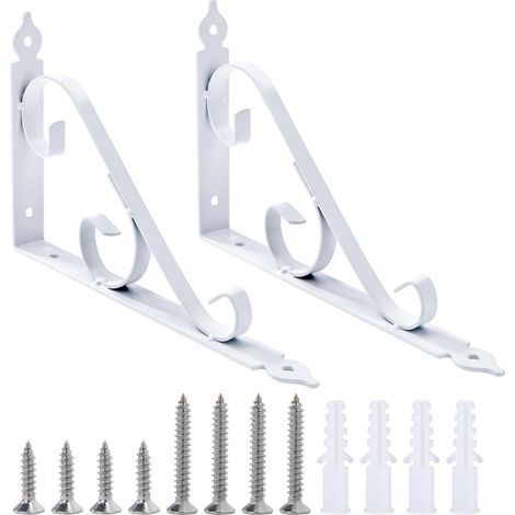 Wandmontierte Regalhalterung Aus Metall, 90-grad-dreieckshalterung, Multifunktionale Regalhalterung Mit Schrauben Für Gartenarbeit, Badezimmer, Küche, 250 Mm X 164 Mm, 1 Paar (weiß)