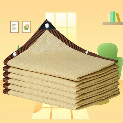 Weißes Schattiernetz Für Den Außenbereich, Sonnensegel, Rechteckiges Schattiernetz Für Den Außenbereich, Balkonnetze, Windschutznetz, Beige-2 X 4 M