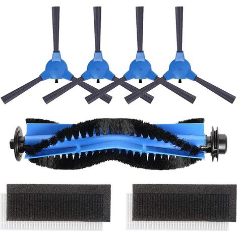 Ymyny Ersatzbürstenfilter-zubehörset Für Bagotte Bg600 Bg700 Bg800 Roboterstaubsauger (1 Mittelbürste + 2 Filter + 4 Seitenbürste)