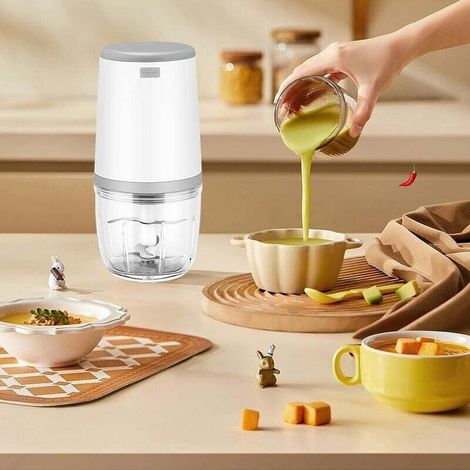 Ymyny Mini-mixer Für Babys, Mini-küchenmaschine, 300 Ml Baby-mixer, Mini-elektrozerkleinerer, Mini-küchenmaschine Mit Usb-aufladung, Elektrischer Mixer Für Kinder, Babynahrungszubereiter