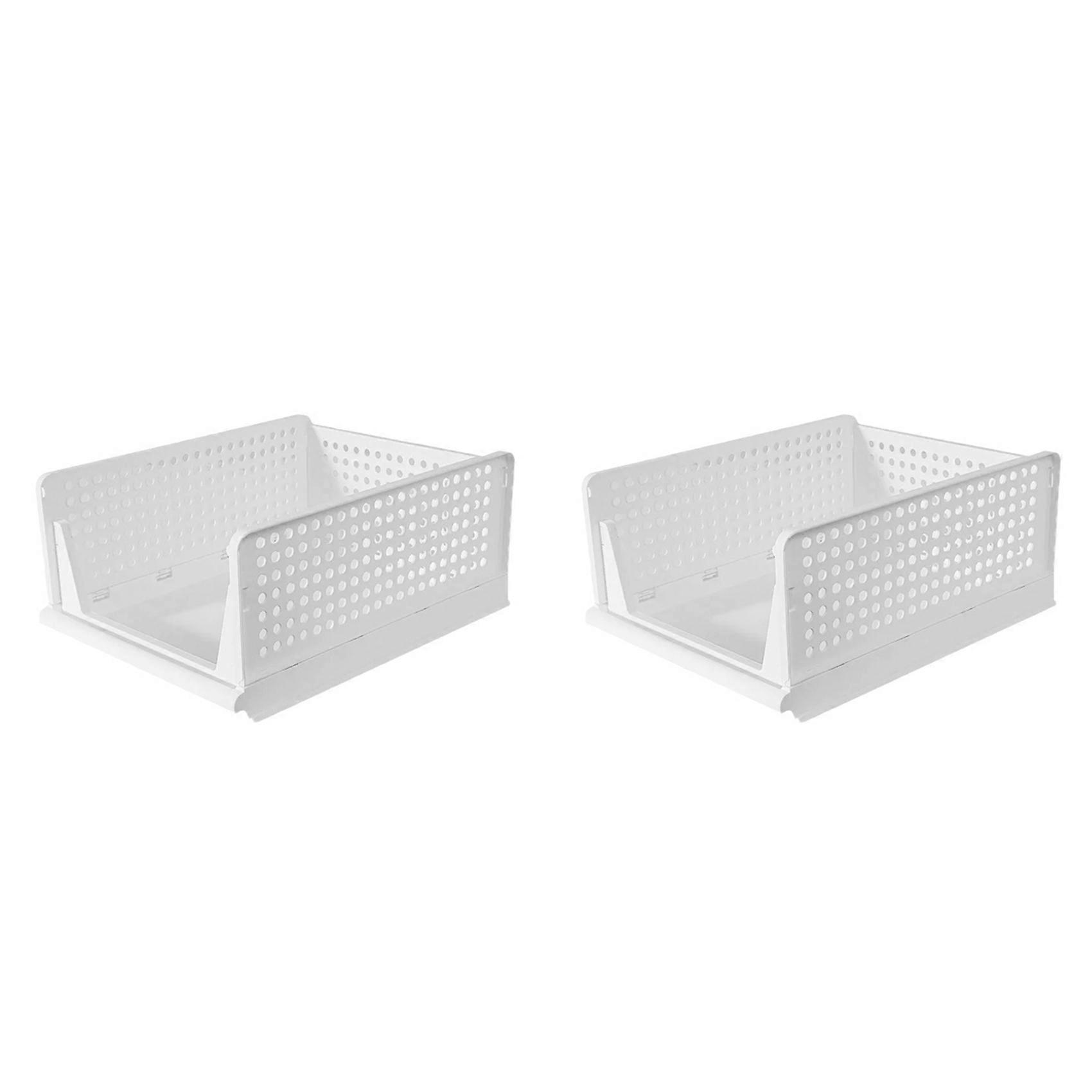 Lot De 2 Boîtes De Rangement Empilables, Multifonctionnelles Et Pliables, Idéales Pour Ranger Vos Vêtements Dans Un Tiroir De Dressing.