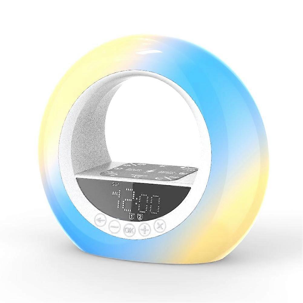 Réveil Simulateur D'Aube Avec Veilleuse, Horloge De Bureau Pour Gros Dormeurs, Aide Au Sommeil Dans La Chambre