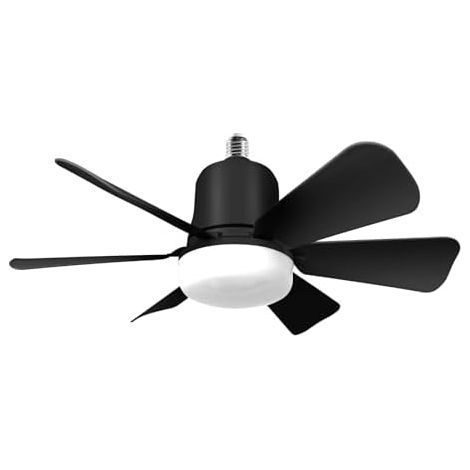 Himmel Deckenventilator Mit Licht, 30 W Deckenlampe Mit E27-fassung, Dimmbare Led – Weiß 30 W (schlafzimmer/wohnzimmer, 3 Geschwindigkeiten, 6 Flügel)