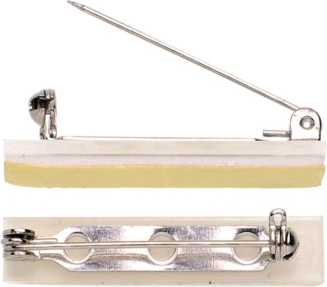 Glorex Broschennadel 25 Mm 3 Stück, Silberfarben Schmuckbasteln