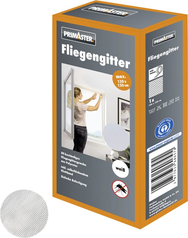 Primaster - Insektenschutz-fenster Weiß Selbstklebend 130 X 150 Cm Weiß