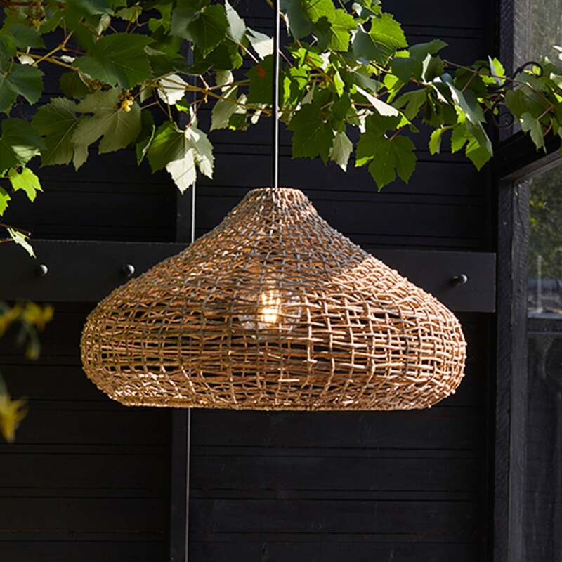 [neuwertig] B-ware Pr Home Außenleuchte Mira Gartenlampe Pendelleuchte Hängelampe Braun Ø70cm