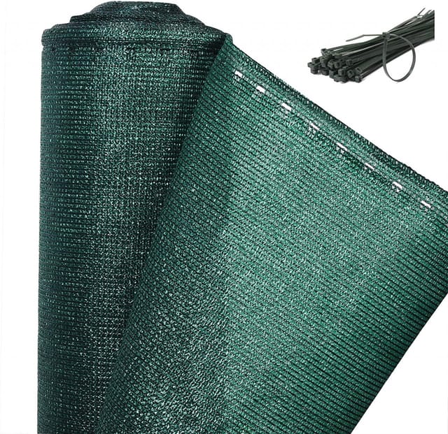 Woltu - Zaunblende 1,8x6m, 150 G/m² Hdpe Tennisblende Schattiernetz Sichtschutz Windschutz Staubschutz Sonnenschutz Gewebe Netz Mit Kabelbinder Grün