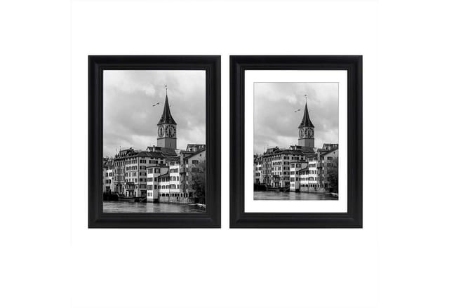 3er Set 15x20cm Bilderrahmen Artos Stil Holz Rahmen Fotogalerie Glasscheibe, Gold - Woltu
