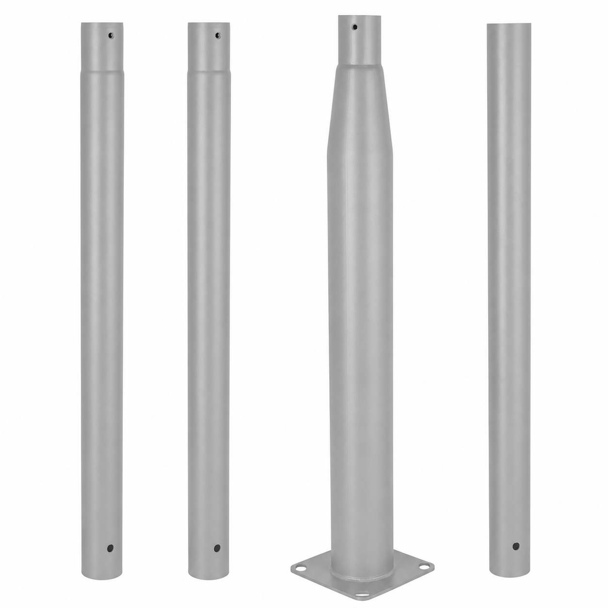 4 M Abnehmbarer Straßenlaternenmast, Grau