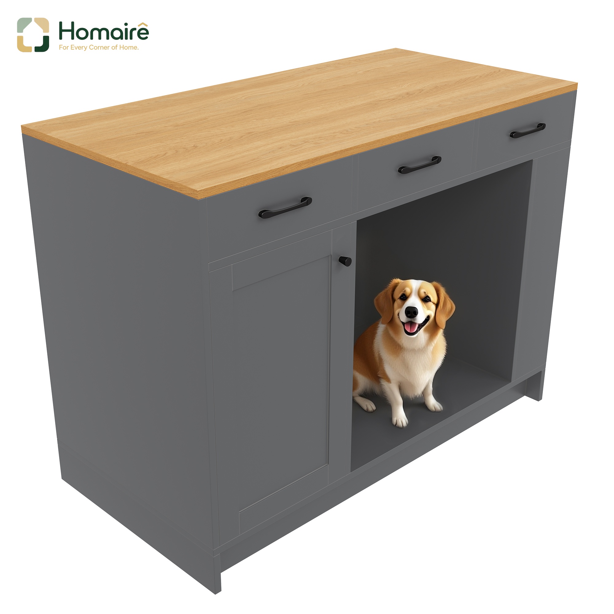 Aufbewahrungsschrank Aus Natürlichem Mdf 120 X 60 X 90 Cm Homaire