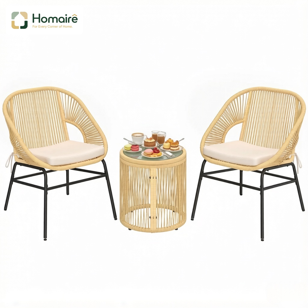 Gartenstuhl Aus Beigem Glas Und Kohlenstoffstahl Homaire