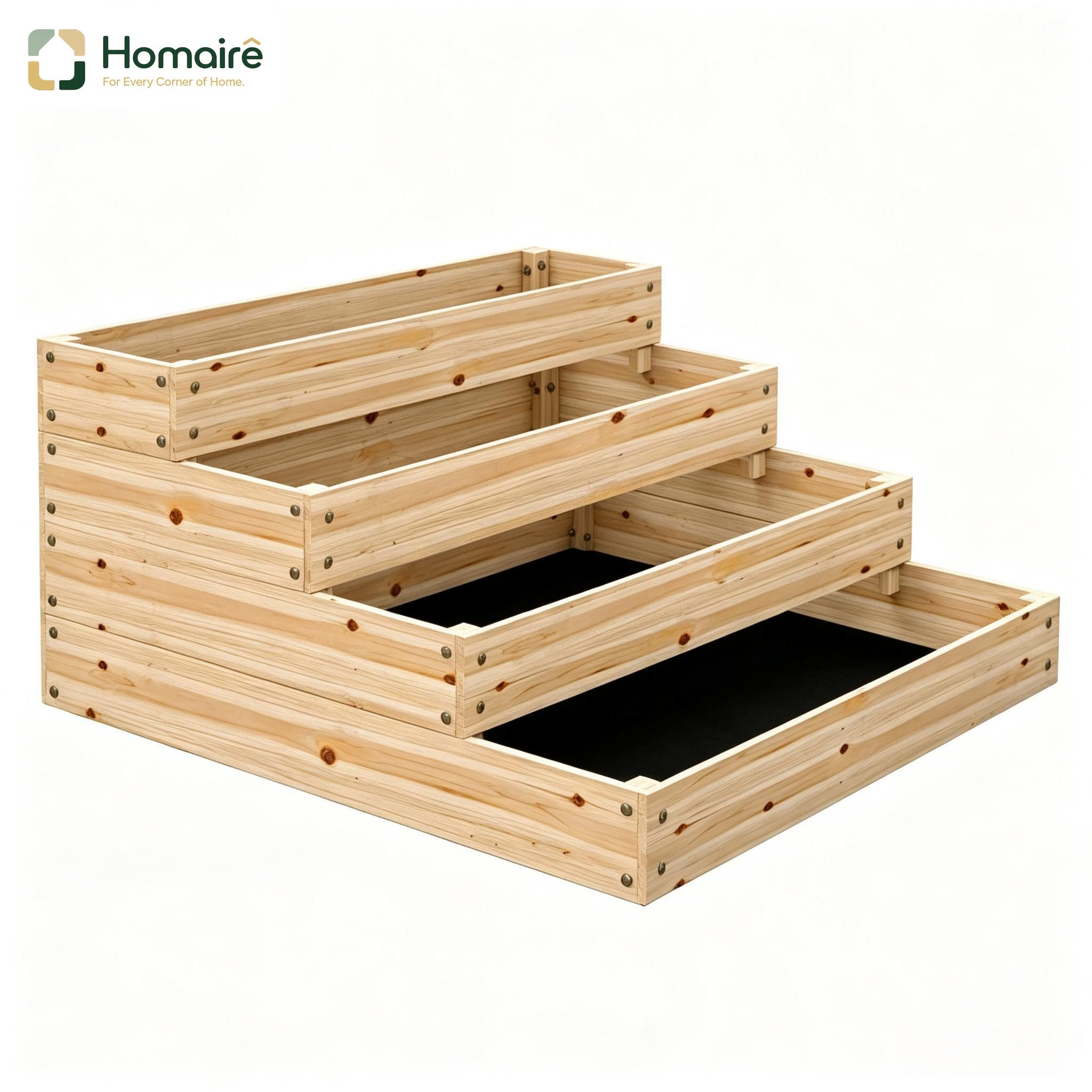 Hochbeet Aus Naturholz 113 X 113 X 46 Cm Homaire