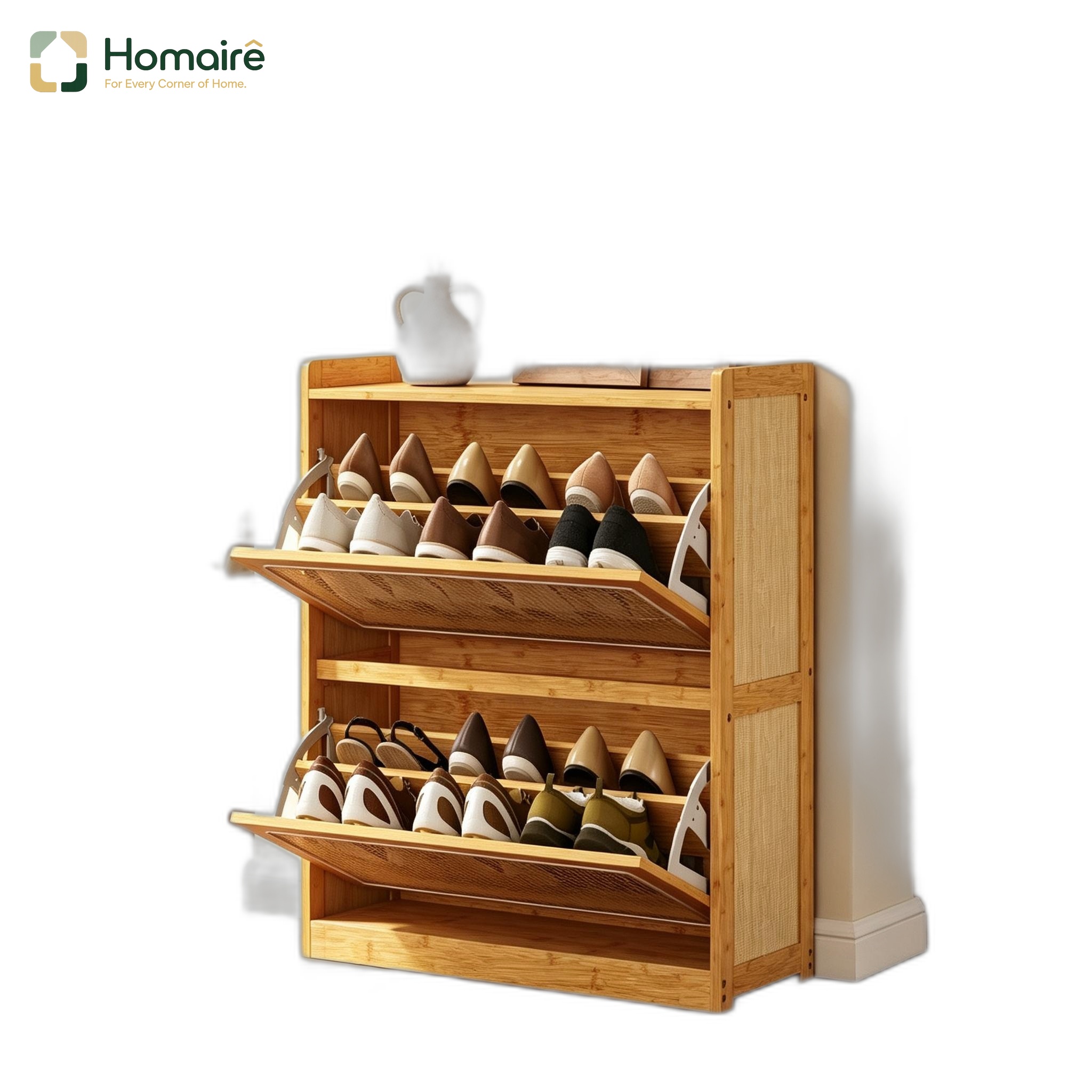 Naturschuhschrank Mit Naturholzregalen 69 X 29 X 83 Cm Homaire