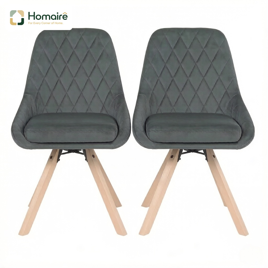 Gartenstuhl Aus Grauem Samt 41 X 40 X 84 Cm Homaire