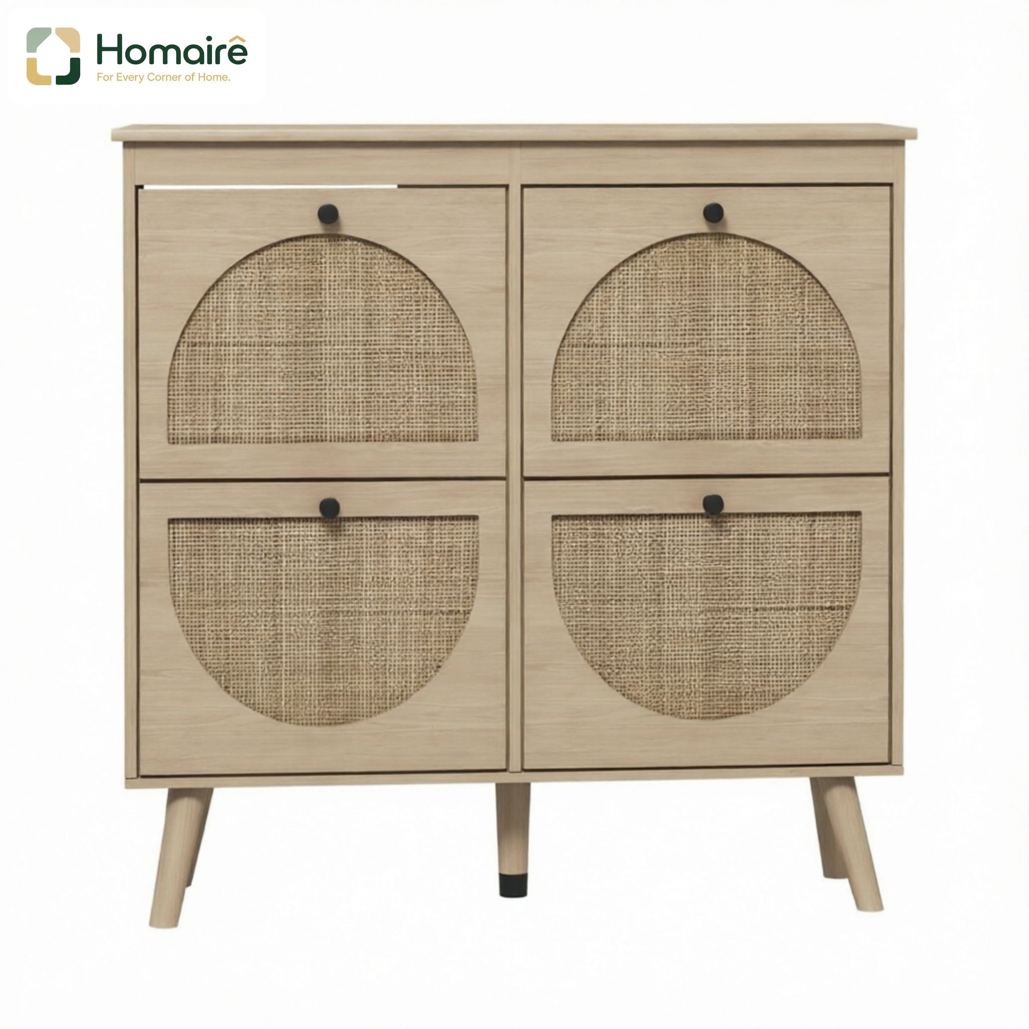 Naturschuhschrank Mit Stauraum Aus Naturholz 105 X 24 X 97,5 Cm Homaire