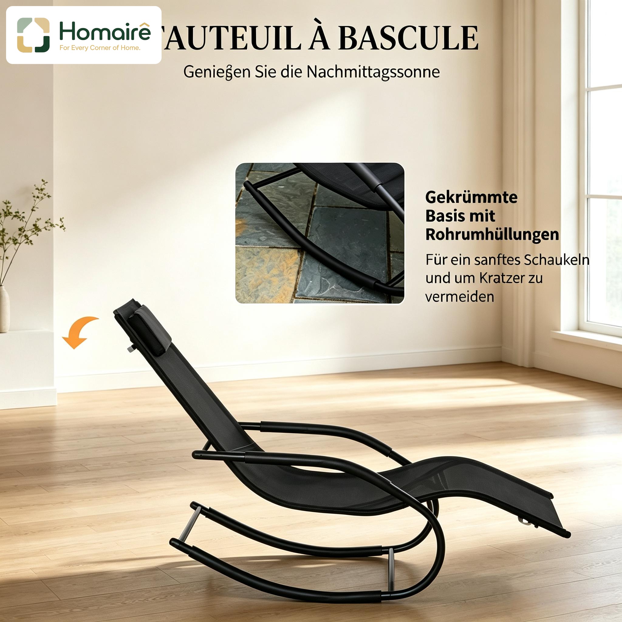 Hängesessel Aus Schwarzem Metall 62 X 150 X 84 Cm Homaire