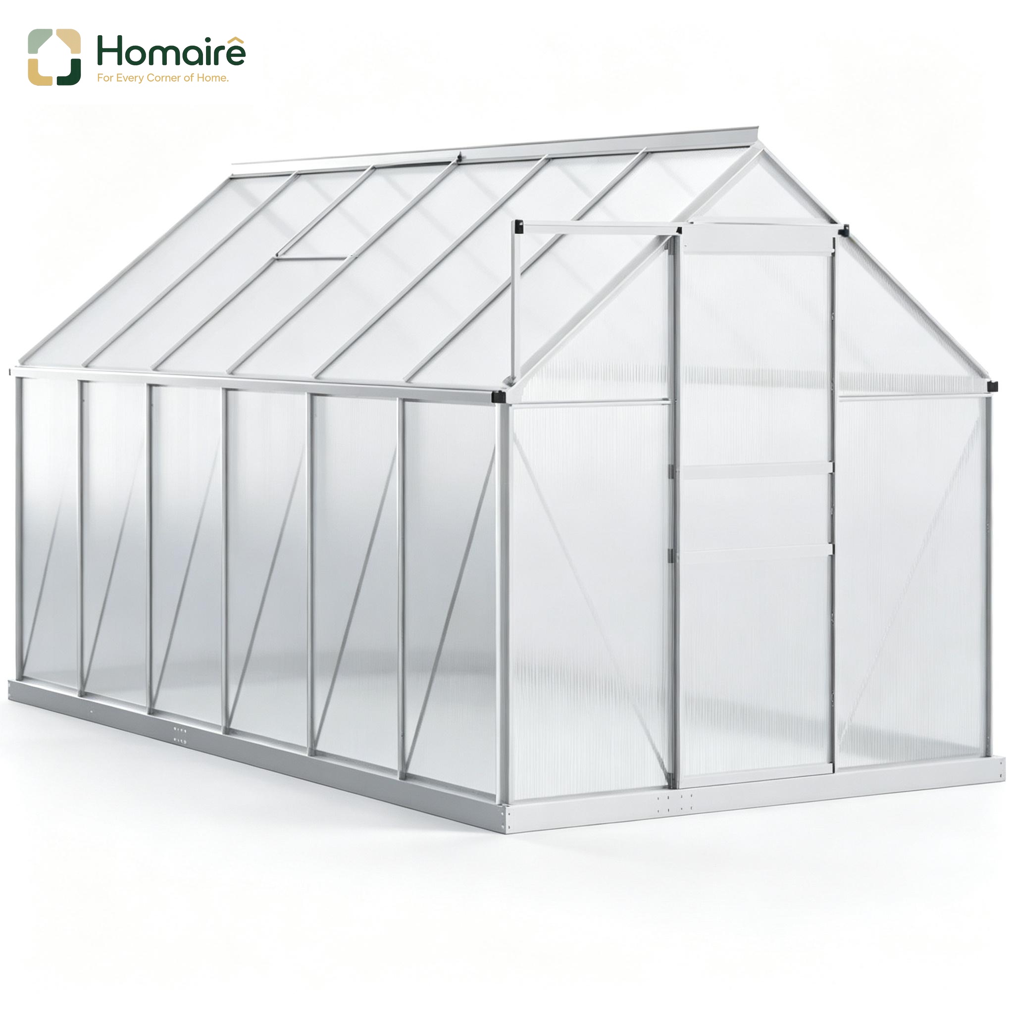 Mehrfarbiges Aluminium-gewächshaus 190 X 375 X 199 Cm Homaire