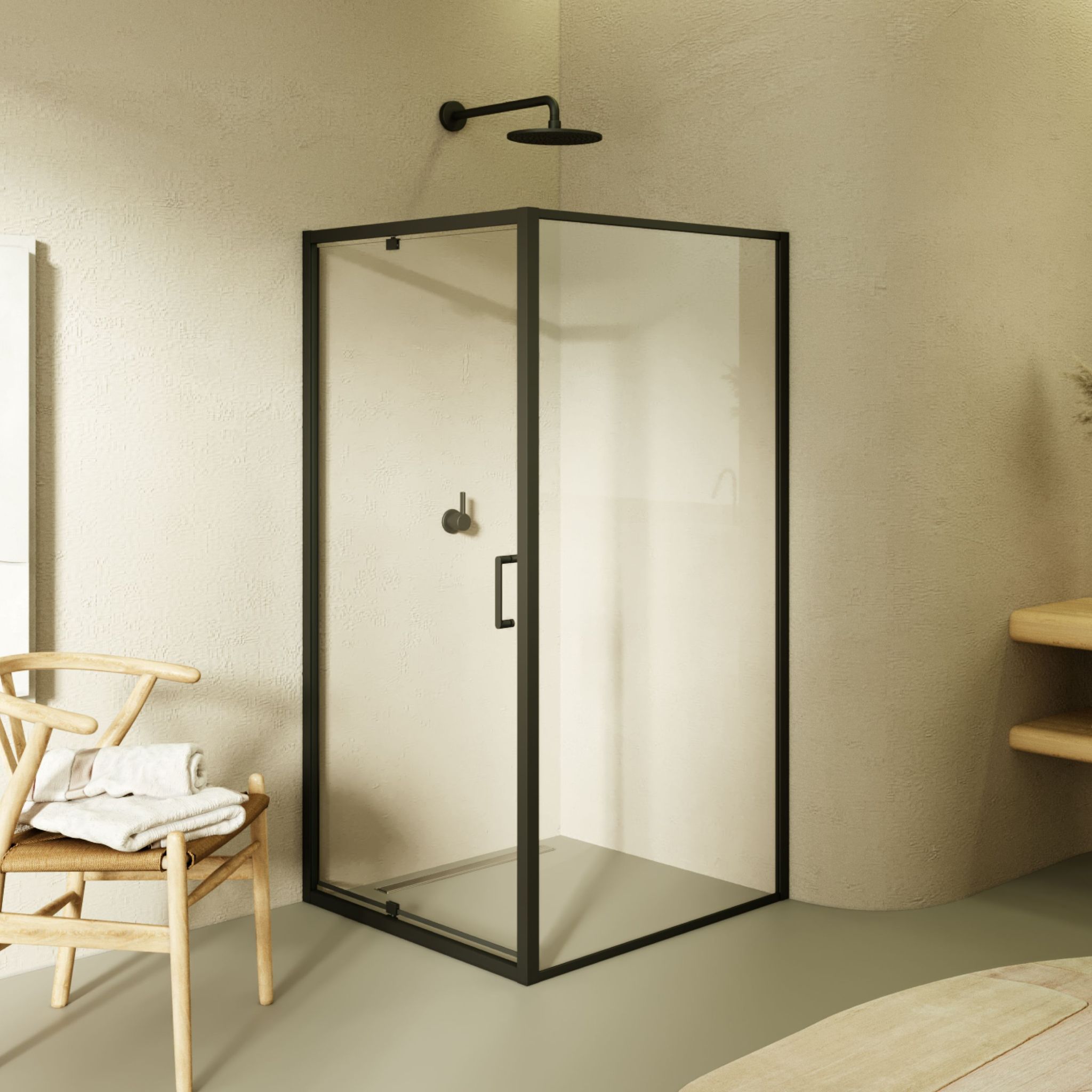 I-flair Eck Duschkabine Aus Durchsichtigem 6 Mm Sicherheitsglas - Dk553 100x80x190 Cm
