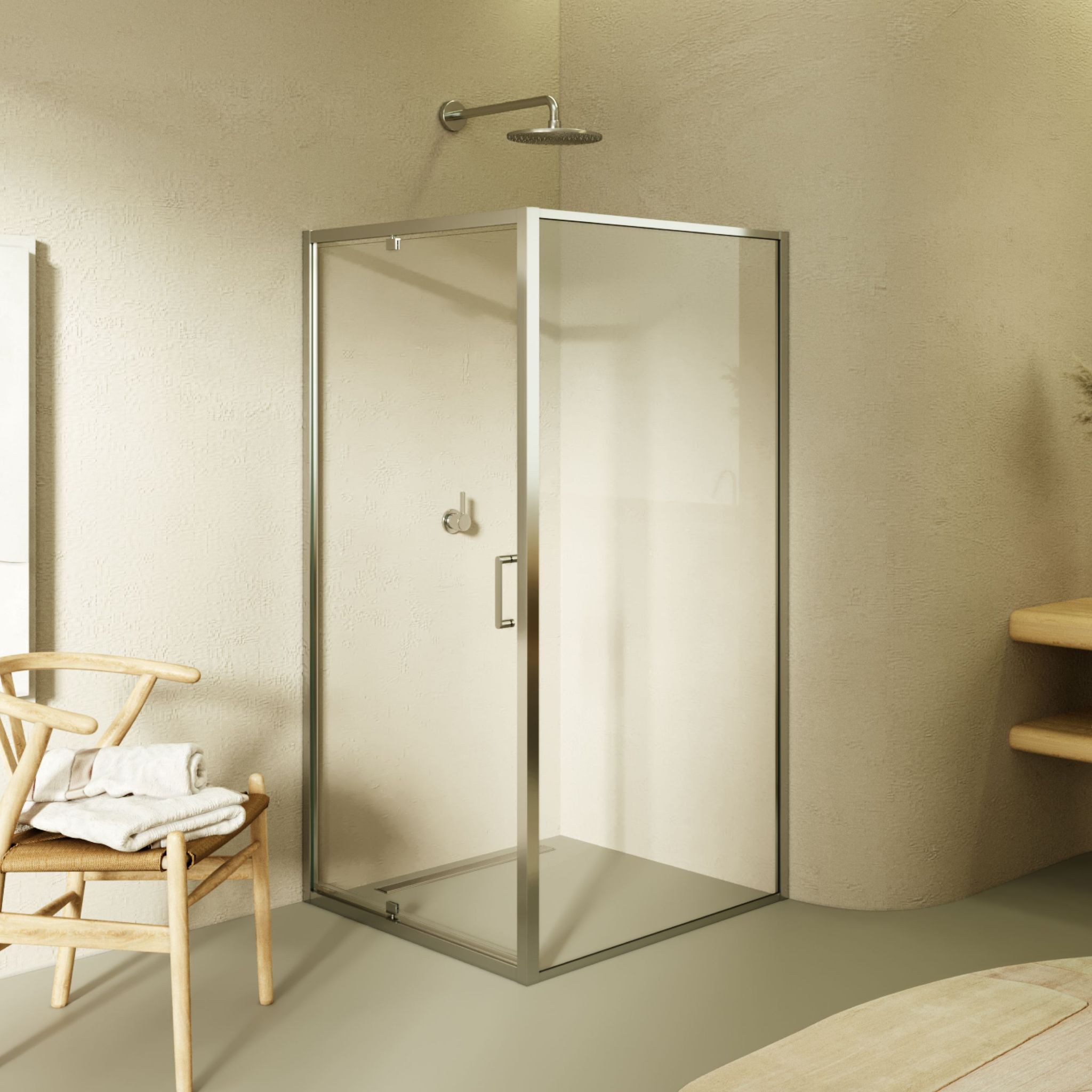 I-flair Eck Duschkabine Aus Durchsichtigem 6 Mm Sicherheitsglas - Dk552 100x80x190 Cm
