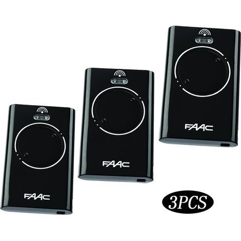 3er-pack Faac Xt2 868 Slh Schwarze Fernbedienungen