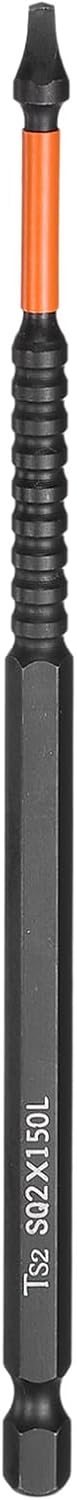 Sq2-vierkant-schraubendreherbits Mit 1/4"-sechskantschaft (6" Länge), Magnetisch, Aus S2-stahl - Für Reparaturarbeiten Und Elektroschrauber