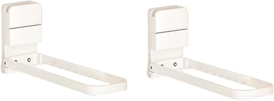 Set Mit 2 Handtuchhaltern Mit Starken Saugnäpfen – Kein Bohren Erforderlich – Wandmontierter Handtuchhalter Aus Edelstahl Für Dusche, Küche, Wohnmobil, Kleine Badezimmerorganisation, Grau (weiß)