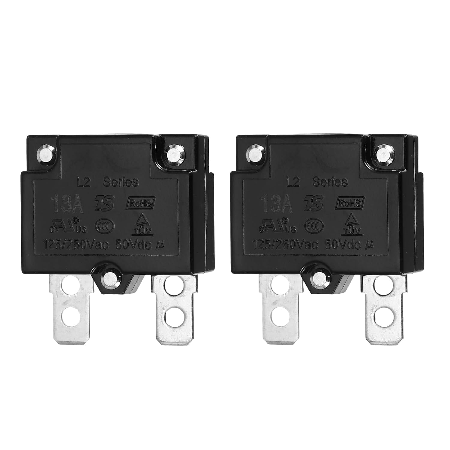 Stück Druckknopf-leistungsschalter, 13 A, 125/250 V Ac, 50 V Dc, Thermischer Überlastschutz, Automatischer Rückstellmechanismus, Thermischer Leistungsschalter Für Fahrzeuge