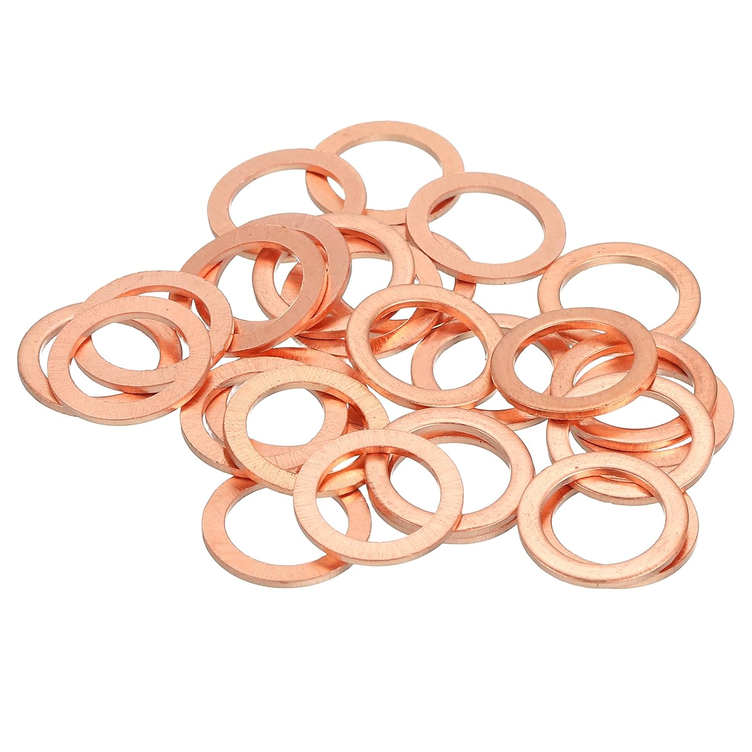 28-teiliges Set Flacher Metallscheiben, M10 Kupferscheiben-set, 10 Mm Innendurchmesser, 14 Mm Außendurchmesser, 1 Mm Quetschdicke, Passend Für Schrauben Und Bolzen – Reparatur