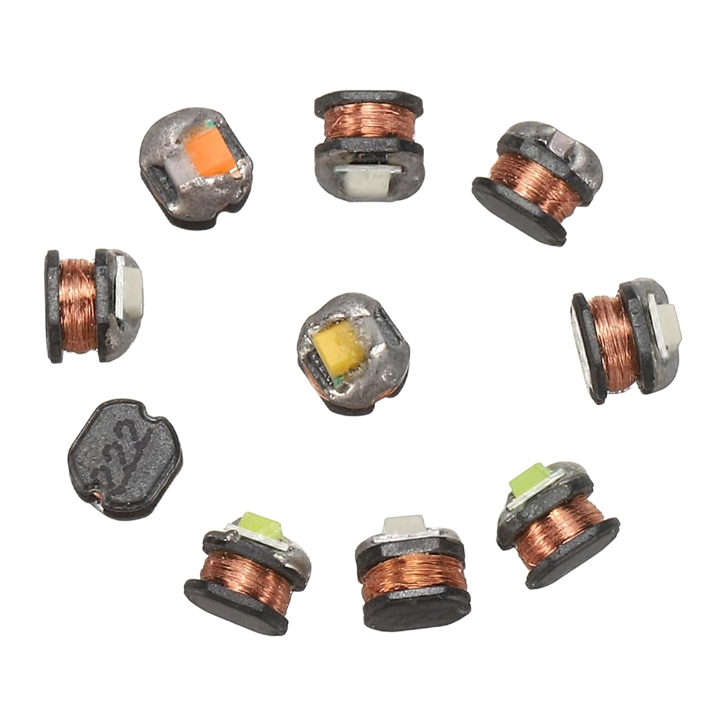 10 Stück Kabellose Led-induktionsleuchten, Mehrfarbige Led-induktionslampen Für Kunstdekoration, Figuren, Actionfiguren, Bastelarbeiten, 3 X 2,8 X 3,2 Mm