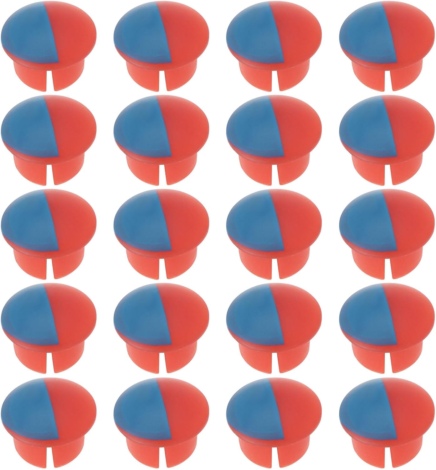 20 Stück Warm- Und Kaltwasserhahn-indikatoren, Rote Und Blaue Etiketten Für Spülbecken, Abdeckplatten Passend Für 6,7 Mm Wasserhahnlöcher (rot Und Blau)