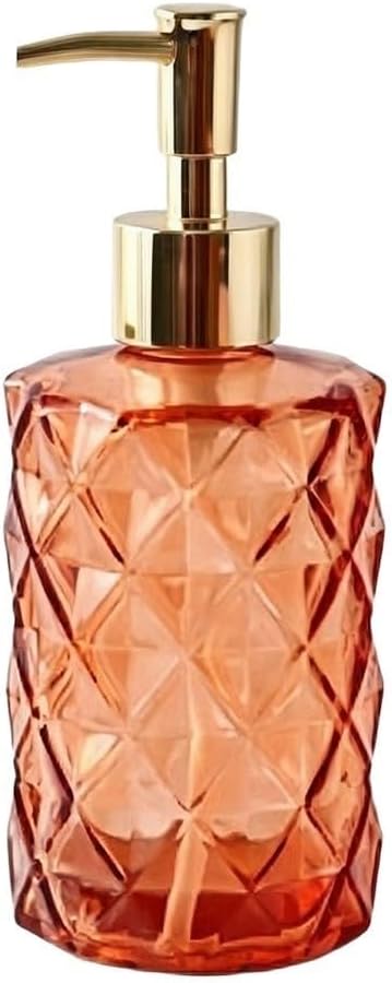 Grüner Seifenspender Aus Glas Mit Rostfreier Pumpe, 300 Ml (rosa)