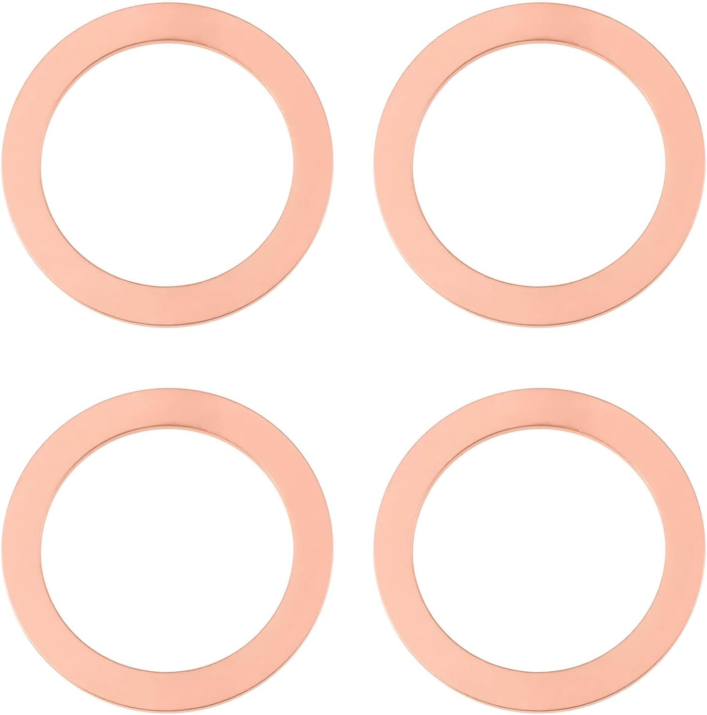 Satz Mit 4 Kupfer-auspuffdichtungen 26,2 X 35 X 1,5 Mm, Kompatibel Mit Aprilia 125 Und Derbi 125