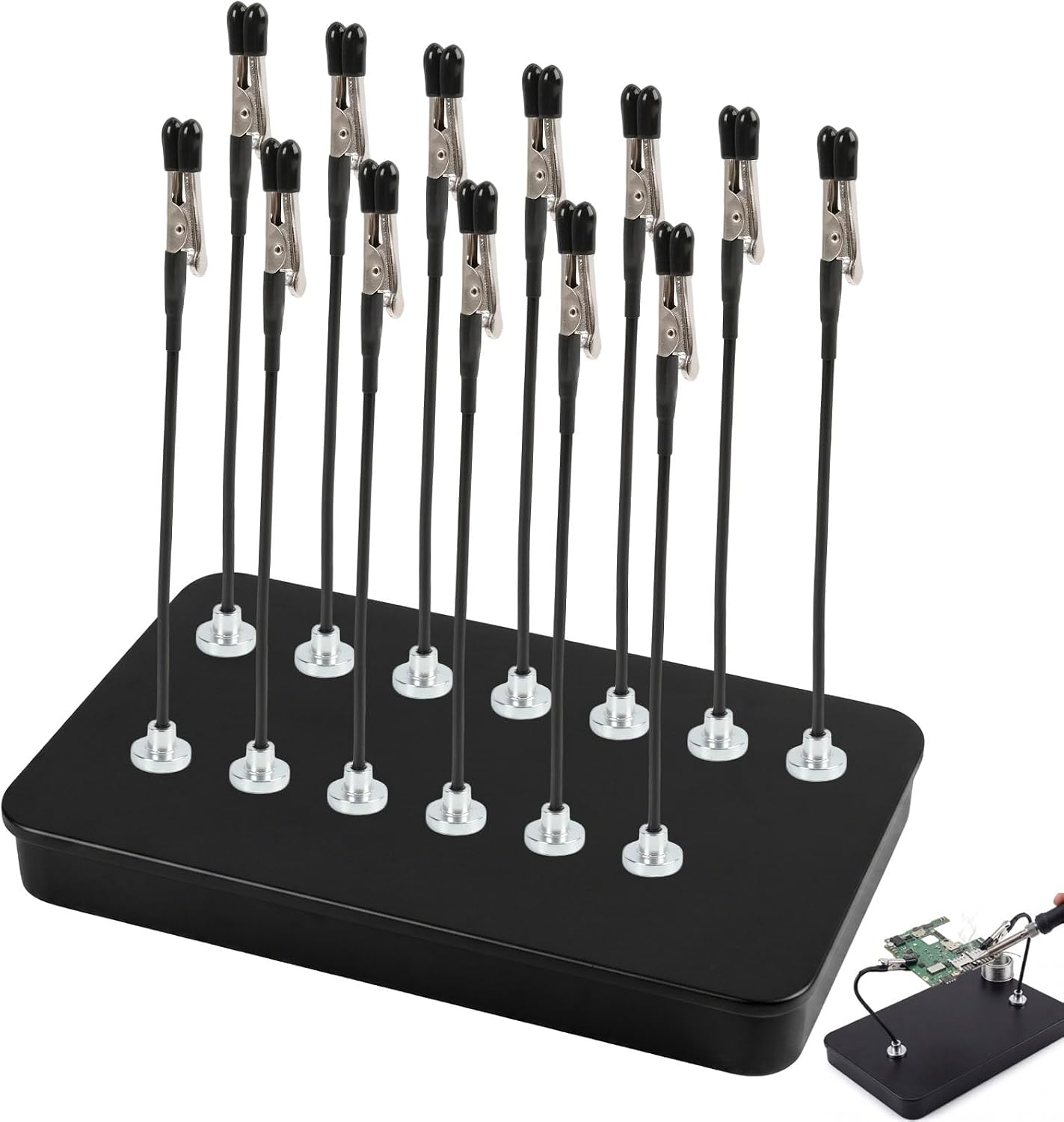13-teiliges Löt-hilfsset Für Die Dritte Hand Mit Krokodilklemmen Und Magnetfuß, Flexiblen Armen Und Zubehör Für Den Modellbau Von Elektronikartikeln
