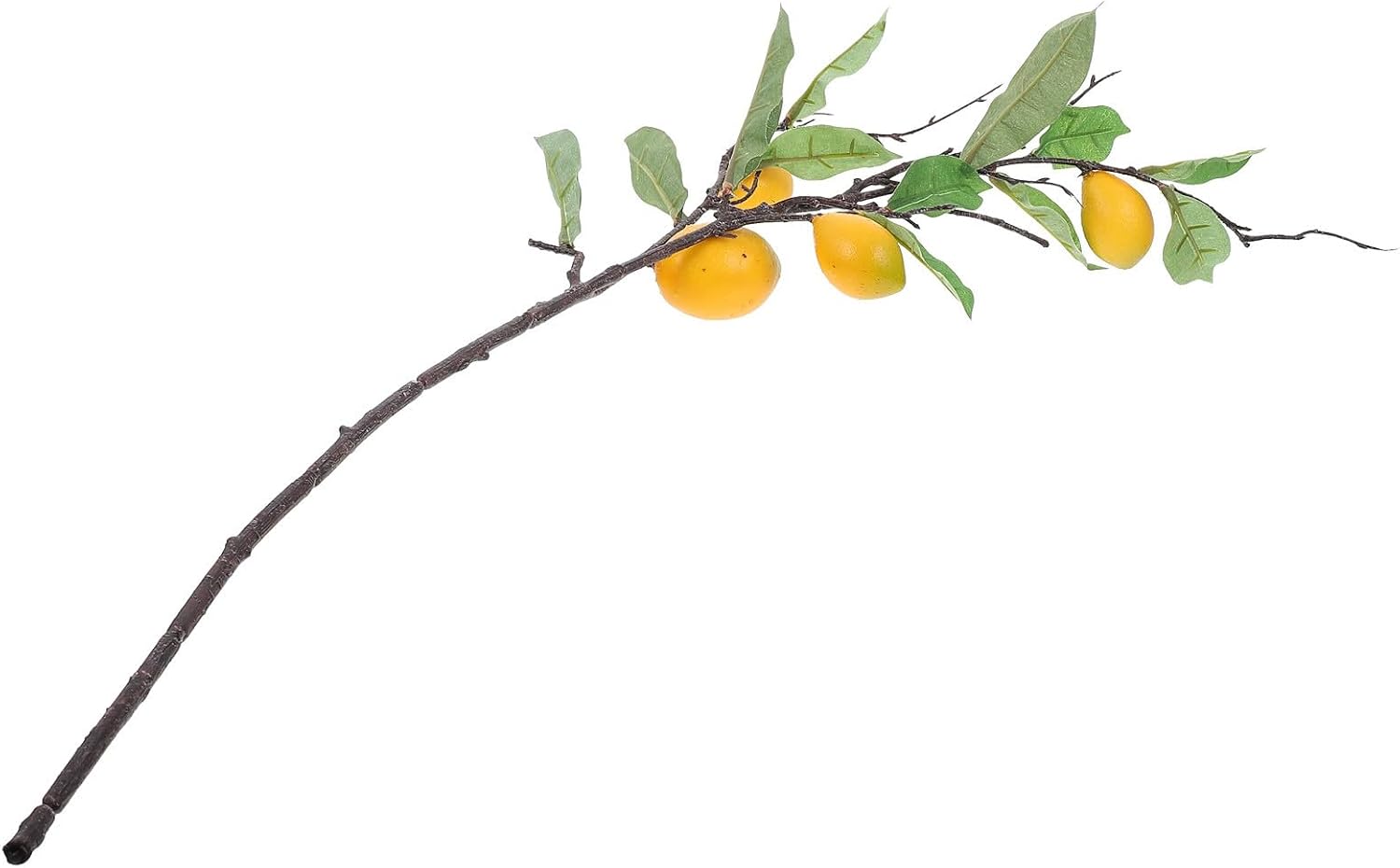 Realistischer Künstlicher Gelber Zitronenzweig Aus Kunststoff Für Die Heimdekoration, Natürliches Ornament Ohne Gießen, Eleganter Vasenfüller Für Zuhause