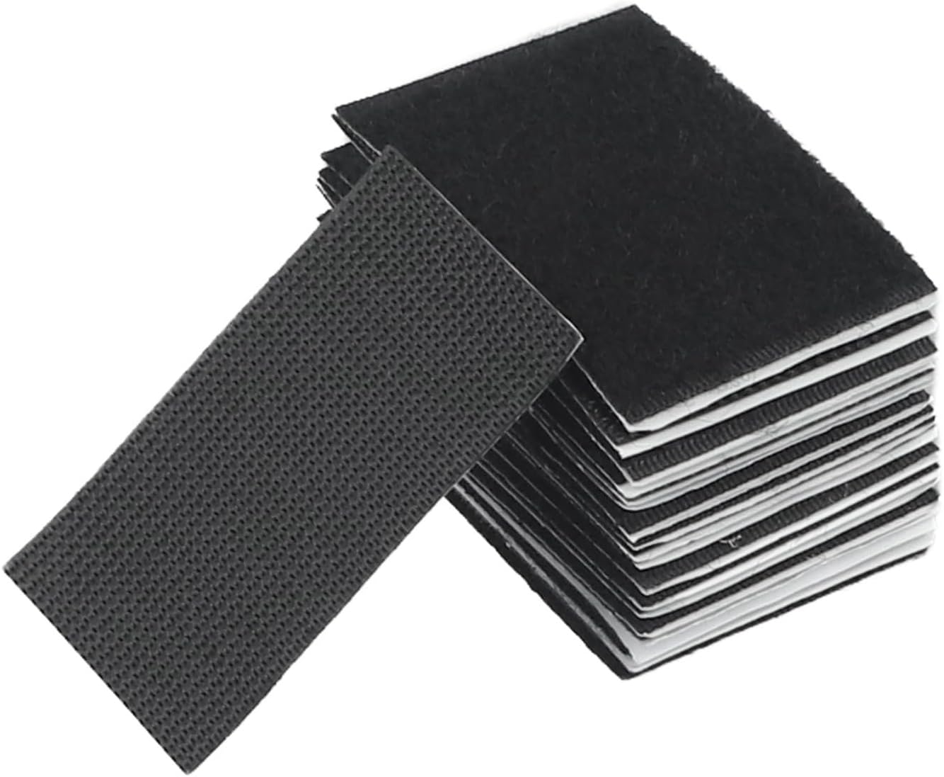 Set Mit 10 Wiederverwendbaren Antirutschpads Für Parkett- Und Laminatböden – Schwarze Und Weiße Nylonaufkleber – 4 X 6 Cm