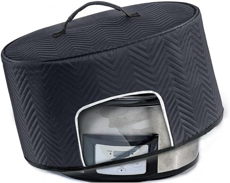 Deckel Für Schongarer Mit Aluminiumauskleidung Und Sichtfenster – Staubschutzhülle Für Ovale Multikocher (6–8 Liter) – Wärmespeichernde Reisetasche
