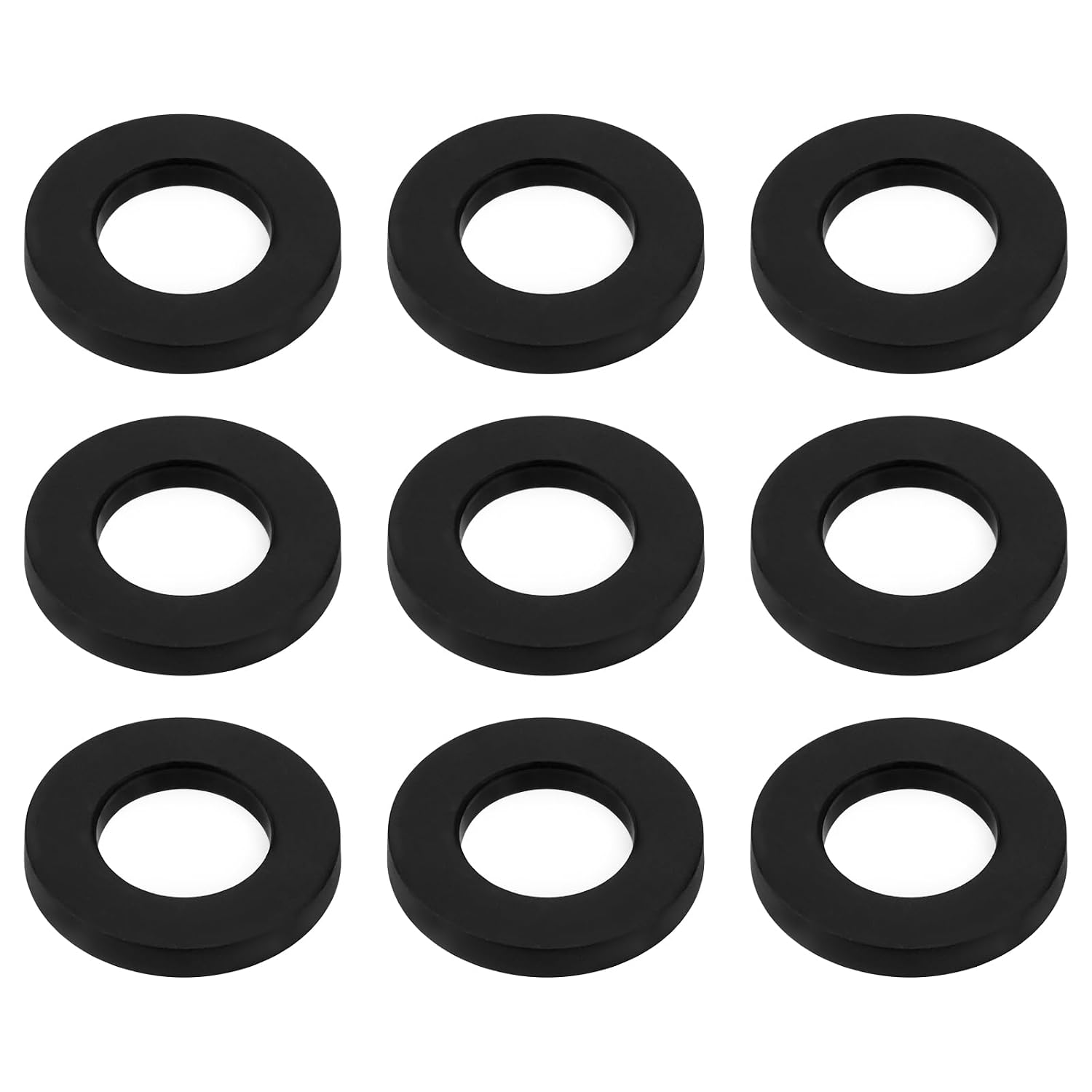 Packung Mit 100 M6-ersatz-nylonscheiben Für Trommeln Und Snare-drums, 12 Mm Durchmesser, 1,5 Mm Dick, Schwarz