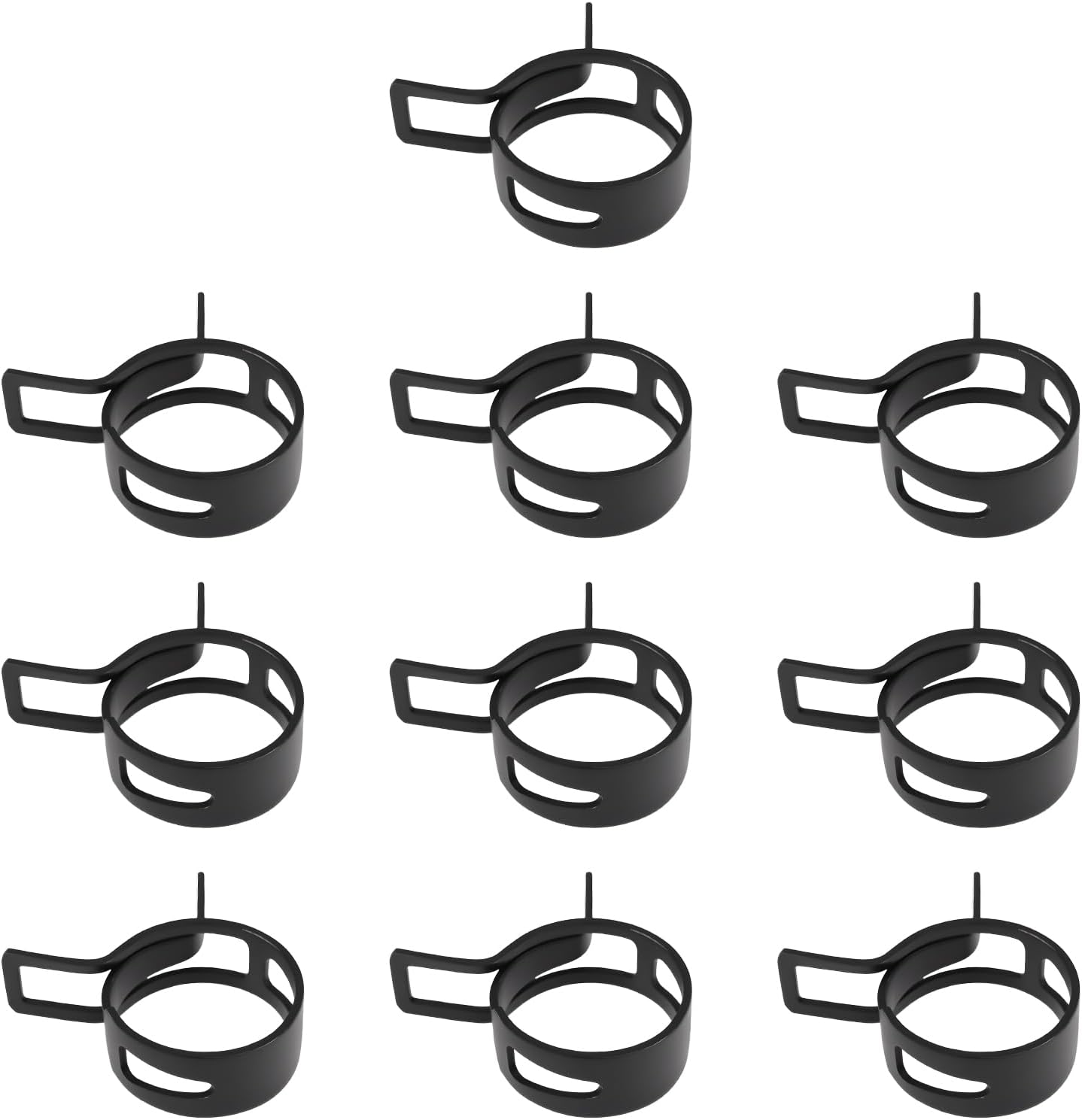 10 Stück Federschlauchschellen Für 25-mm-rohre, 25 X 12 X 1,2 Mm, Schwarz