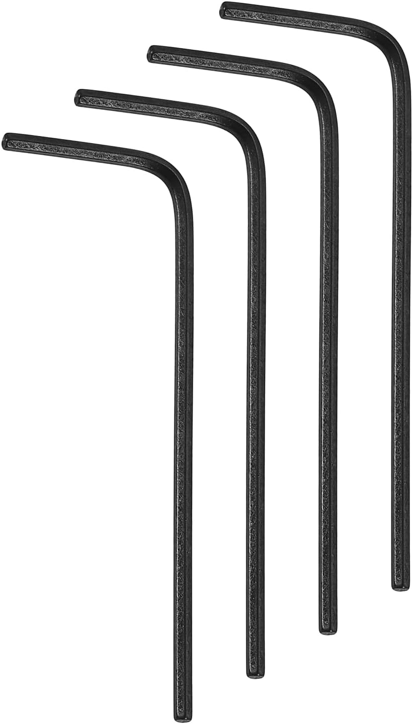 4-teiliger 1/20"-innensechskantschlüsselsatz, Stahl, L-förmig, Schwarz (45),